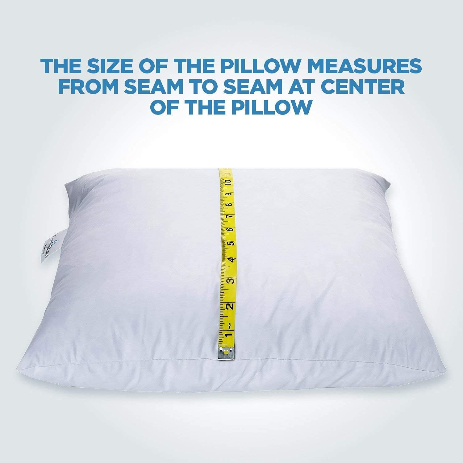 Goose Down Travel Pillow Filled with 800 Fill Power European Goose Down Egyptian 300 Thread Count 100 Cotton Cover for Plane car Home Made in USA 12 x16 Walmart