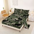 thumbnail image 2 of Castle Fairy Teens Green Camo Elk Silhouette Queen Sheets 4 Pieces,Hunting Animal Duck Queen Sheet Sets,Olive Dark Green Black,1 Fitted Sheet, 1 Flat Sheet and 2 Pillowcases, 2 of 6