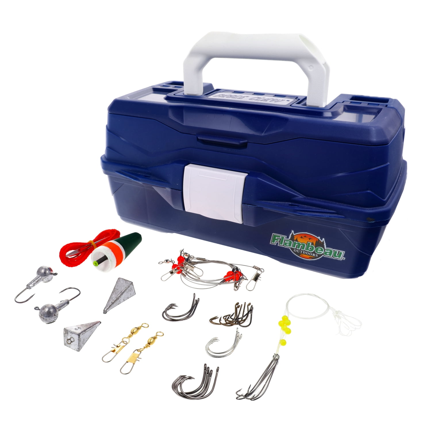 (2 pack) Eagle Claw Lazer Sharp Go Fish Tackle Box Kit with Assorted Tackle