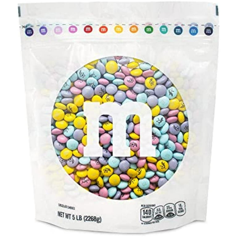M&Ms Pre-Designed Unicorn Printed Milk Chocolate Candy - 5Lbs Of Bulk Candy  In Resealable Pack For Unicorn Parties, Magic Mixes, Birthday Parties,  Candy Bar Or Diy Party Favors 