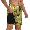 thumbnail image 2 of Naloa Horsemen In Horseraces Print Men Swim Trunks with Compression Liner ,Board Shorts,Men's Swim Shorts with Drawstring and Elastic Waistband-Medium, 2 of 6