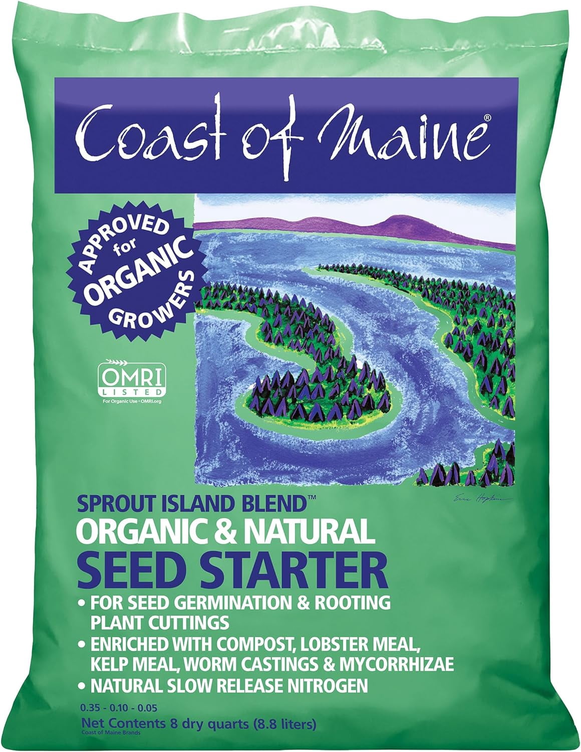 6-pack Coast Of Maine Sprout Island Blend Seed Starter - Organic, Natural - 6 Pack, 8 Qt — Residential Use, Standard Application