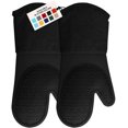 thumbnail image 1 of Manopla de horno de silicona YONGSHENG Guantes de cocina Extralargos negro 1 par, 1 of 5