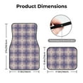 thumbnail image 3 of Balery Purple Floral Gingham Check Plaid Pattern 4-Piece Floor Mats, Heavy-Duty Rubber Liners, Anti-Slip Design, All-Season Automotive Protection, Vehicles, Cars, Trucks, and SUVs, 3 of 5