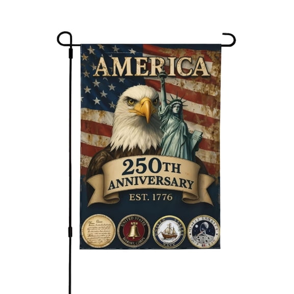 2026 United States 250th Anniversary Garden Flag Memorial Garden Decoration Flag Amazon TEMU Cross-Border Garden Flag