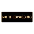 thumbnail image 5 of Standard No Trespassing Sign - Red / Gold - Small 2" X 6", 5 of 5