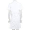 thumbnail image 5 of Miaeowve Women's Short Sleeve Button Down Lab Coat Chemist's Nurse Doctor Scientists Uniform Dress White Medium, 5 of 7