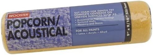 Wooster Popcorn/Acoustical Foam 9/16 in. x 9 in. W Paint Roller Cover For Rough to Semi-Rough Surfaces