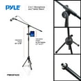 thumbnail image 2 of Pyle Microphone iPad Tablet Stand with all Tablets 4.7 to 8.7 Inches Tall For Apple iPad 5 4 3 2 Air Mini Samsung Galaxy Note Pro Microsoft Surface Google Nexus Microphone Stand Included, 2 of 4