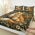 thumbnail image 3 of Manfei Hippie Animal Fox Full Size Sheets, Rustic Mandala Groovy Flower Bed Sheets, Teens Boys Girls Kids Sheet Sets, Luxury Bedroom Decor, 4 Pieces, 3 of 7