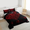 thumbnail image 3 of Castle Fairy Floral Red Rose Full Size Comforter Sets,Romantic Festival Bedding Sets, 3 of 8
