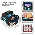 thumbnail image 3 of Santa Claus Double Layered Insulated Lunch Bag with Two Compartments | Large Capacity Meal Bag for Hand Carry | Refrigerated Lunch Bags - 7.1x11.4x16.1 Inches, 3 of 6