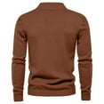 Ecqkame Business Casual Sweaters For Men Stand Collar Pullover Long Sleeved Base Shirt Solid