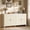 Beige, variant on Cozy Home Black Sideboard Buffet Cabinet with Adjustable Shelves and 4 Doors, 60''