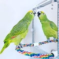 thumbnail image 5 of Acrylic Parrot Toy Mirror with Rope Perches Bird Swing Comfortable Perch for Parakeet Cockatiel Canary, 5 of 5