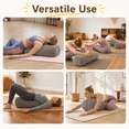 thumbnail image 3 of ROFIEJOX Rectangular Yoga Bolster Pillow, 25" x 12" x 5" Restorative Yoga Cushion with Removable Machine-Washable Velvet Cover and Carry Handle, Gray, 3 of 7