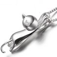 thumbnail image 4 of AYYUFE Women Silver Plated Jumping Cat Pendant Necklace, 4 of 5