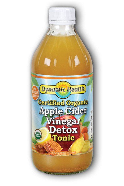 Apple Cider Vinegar Detox Tonic Certified Organic Dynamic Health 16 fl oz Liquid by