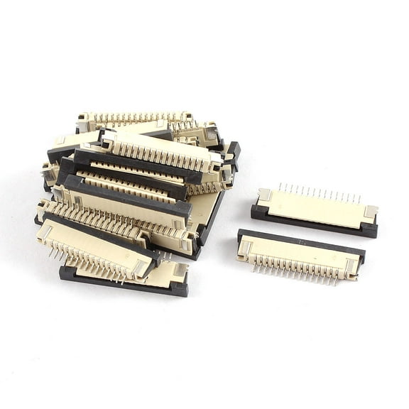 Unique Bargains 20Pcs Bottom Connect 15Pin 1.0mm Pitch FFC FPC Ribbon Sockets Connector