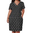 thumbnail image 3 of Vestido holgado con diseño de patrón de avión y bolsillo, ropa estética de verano, vestidos de fiesta, 3 of 7