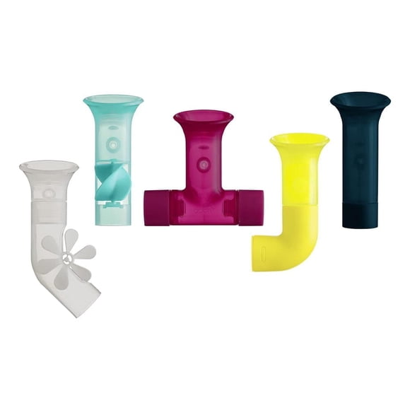Bath Toys Boon Pipes Bath Building con ventosas, 5 unidades