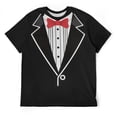 thumbnail image 3 of LAOLIUSN Men's Tuxedo Graphic T Shirt Funny Formal Costume Tee, Black Suit Print Party Shirt, Lightweight Short Sleeve Top,L, 3 of 7