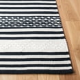 thumbnail image 5 of SAFAVIEH Striped Kilim Fergal Striped Area Rug, Black/Ivory, 9' x 12', 5 of 7