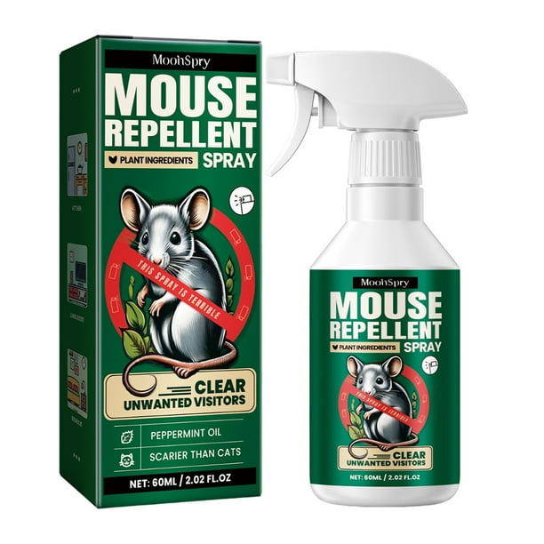 Repelente de ratones en aerosol Repelente de ratas y ratones seguro para mascotas y humanos para exteriores/interiores