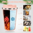 thumbnail image 5 of JOUALY Coffee Tumbler with Lid, 13Floz Leakproof Coffee Mug, Stainless Steel Vacuum Thermal Thermos, Travel Insulated Tumbler Reusable Coffee Cup for Men and Women Hot & Iced Drinks, 5 of 7