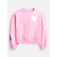 thumbnail image 2 of Wonder Nation Girls Fleece Sweatshirt and Joggers Set, 2 Piece, Sizes 4-18 & Plus, 2 of 5