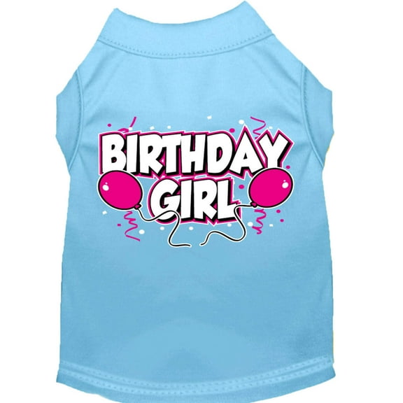 Pet Dog Cat Shirt Screen Printed, "Birthday Girl"