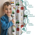 thumbnail image 3 of Blackout Kids Curtains,Cartoon Farm Vehicles Barns Gray Pattern Childrens Insulated Curtains Set Of 2,Bedroom Essentials,Toddler Room Decor 52"x63", 3 of 5