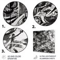thumbnail image 3 of Designart "Cosmic Graffiti in Black and White I" Modern Geometric Metal Wall Art, 3 of 5