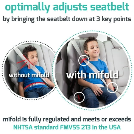 mifold Grab-and-Go Booster Car Seat, Pearl Gray