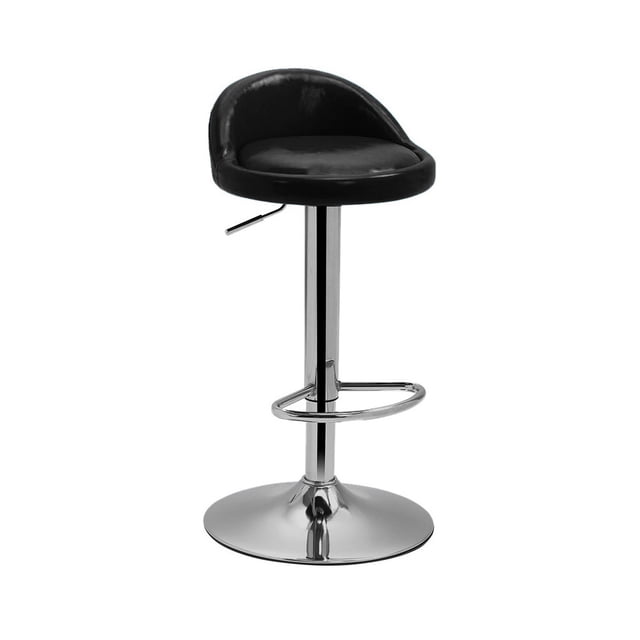Silla de Bar Acolchada con Respaldo Medio ilios innova Negro