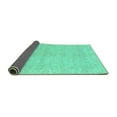 thumbnail image 2 of Ahgly Company Indoor Square Abstract Turquoise Blue Modern Area Rugs, 5' Square, 2 of 4