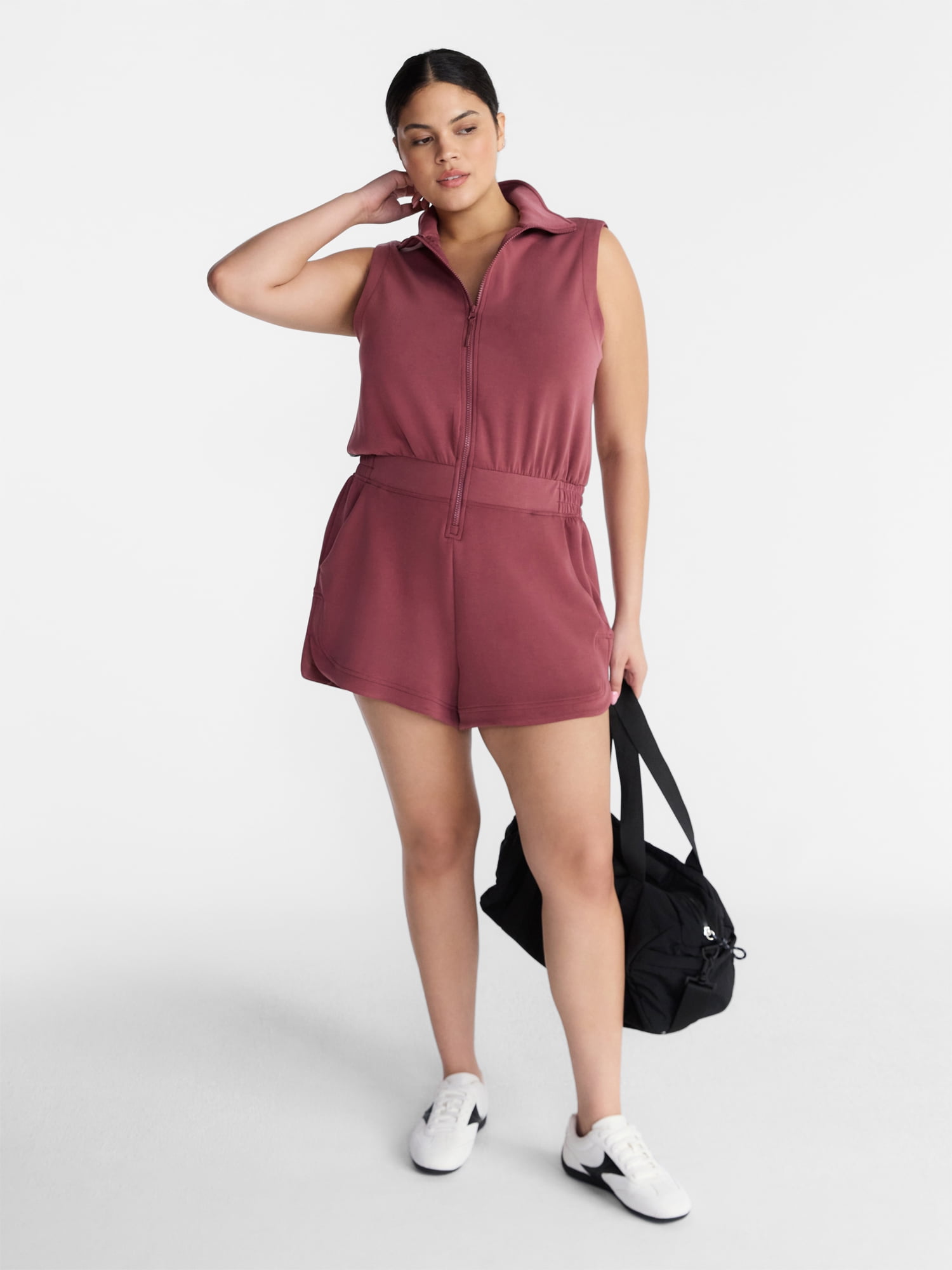Avia Women's Scubaknit Romper, Sizes XS-4X