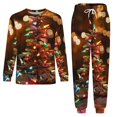 thumbnail image 3 of Christmas Tree Light Men's Pajama Set Sleepwear Pjs Lightweight Long Sleeve Crewneck Shirts and Bottoms Soft Comfy Sleep Sets 2XL, 3 of 5