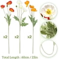 thumbnail image 2 of Wishrage 6PCS Artificial Poppy Realistic Poppy Fake Poppy Silk Flowers for Home Decoration, Party Decoration, Wedding Decoration, 2 of 7