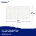 thumbnail image 4 of Kenney Microban Protected Vinyl Bath Mat, 27” L x 14.5” W, White, 4 of 7