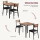 thumbnail image 5 of Brown 3-piece kitchen y dining room set para 2 con square wood top y cushioned sillas, ideal para para small space apartments, 5 of 10