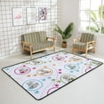 thumbnail image 4 of SKYSONIC Area Rug Cute Colored Puppy Dogs with Paws on White Nursery Rug Floor Mat Kids Playing Mat for Living Room Bedroom, 72x48 in, 4 of 6