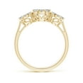 thumbnail image 2 of ANGARA Natural Three Stone Composite Diamond Ring in 14K Yellow Gold for Women (Size-2.7mm| Color-K| Clarity-I3) | April Birthstone, Anniversary, Jewelry Gift for Women | Natural Diamond Ring, 2 of 9