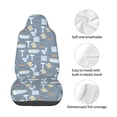 thumbnail image 4 of Wukai Blue Bathroom Full Set Car Seat Covers with Soft Padding Universal Auto Front Seats Protector and Cushion Mat, 4 of 5
