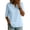 Light Blue #019, variant on Women's Classic Henley Collar Cotton T-Shirt, Half Sleeve Casual Button Top, Lightweight Spring Summer Basic Tunic Tee 2026, S