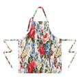 thumbnail image 2 of Pioneer Flower Floral Print Pattern Apron-Garden Aprons for Women with Pockets-Cotton Linen Waterproof Kitchen Cooking Gardening Aprons Adjustable for Kitchen,Cooking,BBQ and Salon 33x27 Inch, 2 of 7