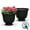 Black, variant on Lark & Vine 14.6" x 14.6" x 12.2" Cement Resin Concrete Urn Set of 2