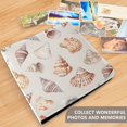 thumbnail image 4 of FORMRS 3 Ring Photo Album 4"x6" Self Adhesive Large Capacity PU Leather Cover, Red Watercolor Seashells, 4 of 8