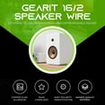 thumbnail image 3 of GearIT Pro Series Copper Clad Aluminum 16/2 16awg Home Theater & Car Audio Speaker Wire, 2 conductor Cable, Black 500ft, 3 of 7