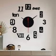thumbnail image 2 of 2X Reloj de Pared DIY - Decoración del Reloj de Pared con Espejo 3D, Reloj con NúMeros Romanos - Reloj Adhesivo de Pared Decoración de la Habitación del Hogar Negro, 2 of 6